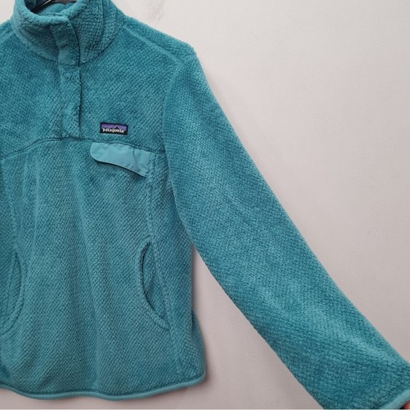 Patagonia Re-tool Snap-T Fleece Pullover Teal Green Women's Size S - Picture 8 of 16